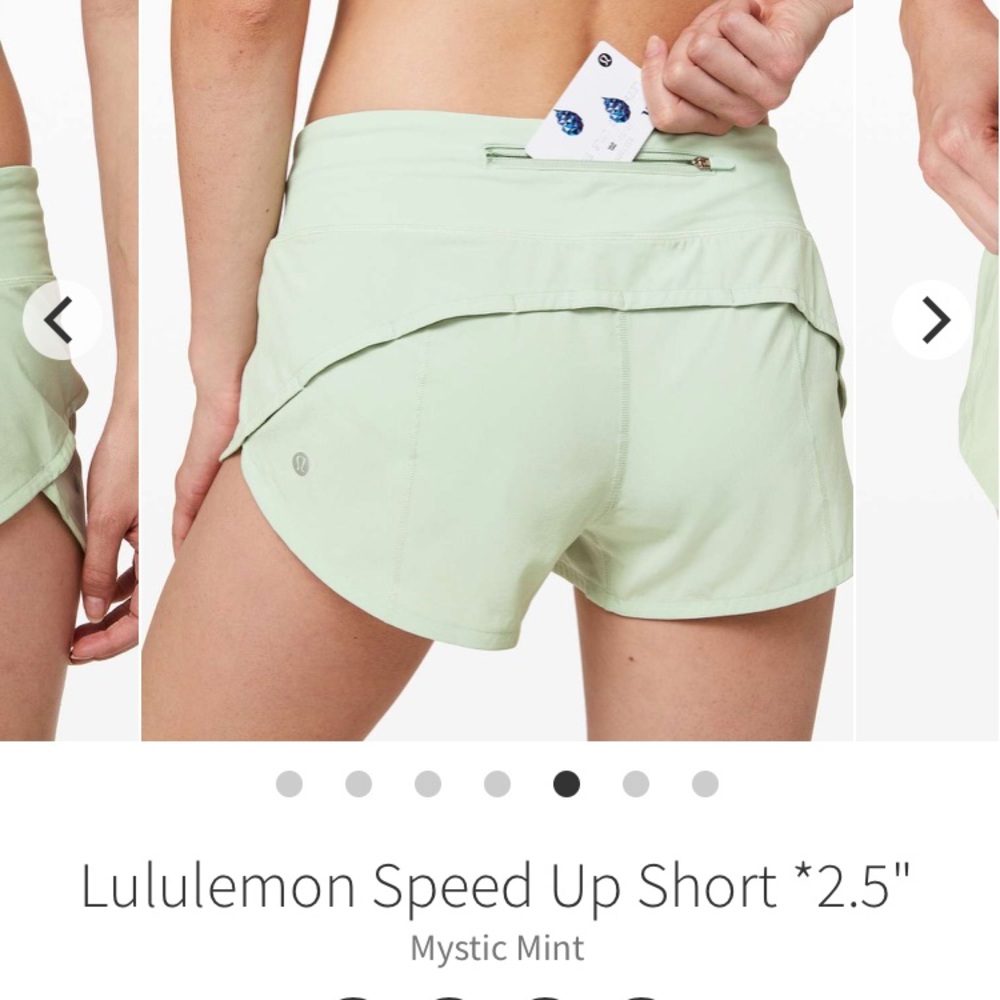 Lululemon Speed Up Shorts Mystic Mint